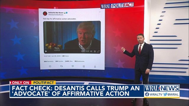 Checking the DeSantis claim that Trump supports affirmative action