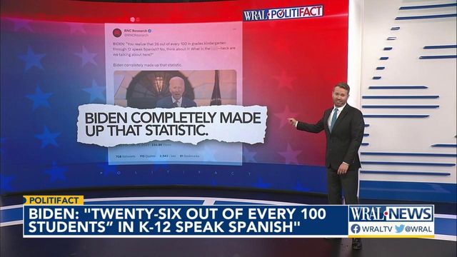 Fact check: Biden claims 26% of US K-12 students speak Spanish