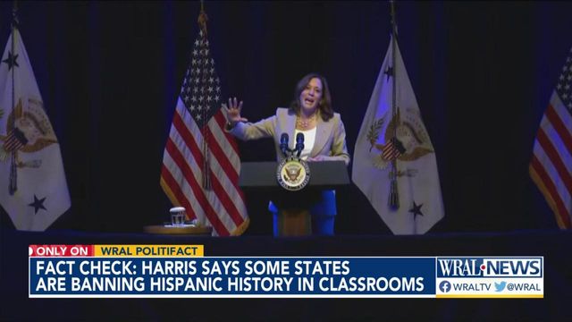 Fact check: Harris says states have tried to 'ban teaching Latino and Hispanic history'