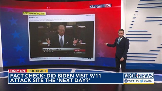 Fact check: Did Biden visit the 9/11 attack site 'the next day?'