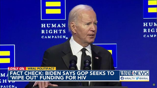 Fact check: Biden says Republicans are 'trying to wipe out' federal HIV funding