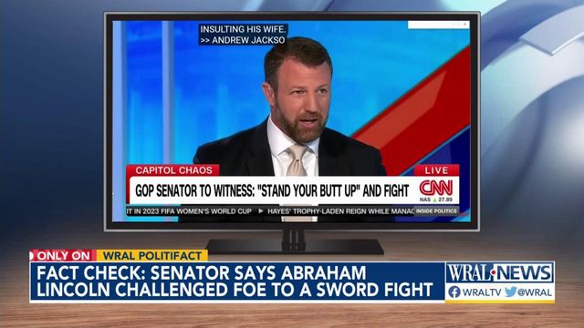 Fact check: 'Lincoln challenged a guy to a sword fight,' Sen. Mullin says defending squabble