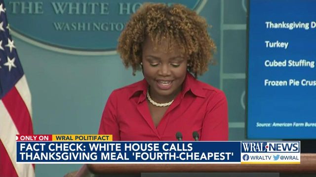 Fact check: White House says Thanksgiving dinner 'fourth-cheapest' in years