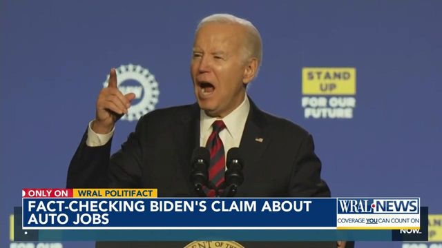 Fact-checking Joe Biden on auto jobs created on his watch and Trump's