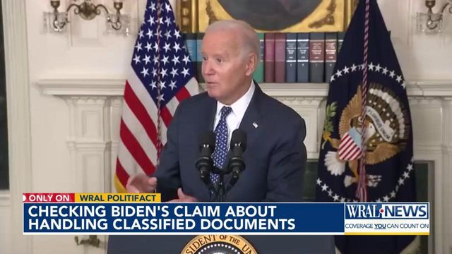 Fact check: Biden says documents in his possession weren't 'high classified'