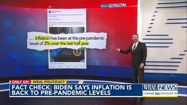 Fact check: Biden says inflation back down to 2%
