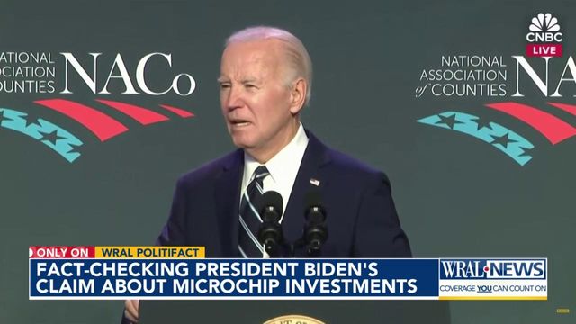 Fact check: Biden says microchip bill 'attracted $640 billion' in private investments