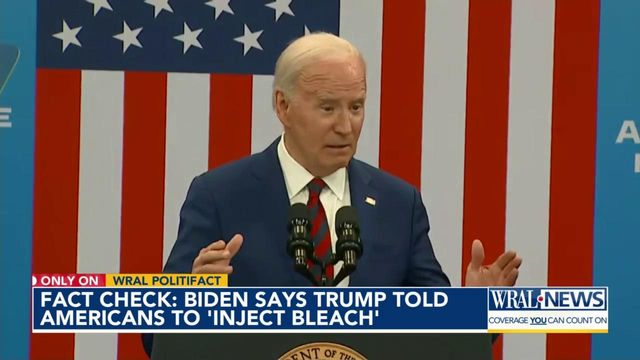 Fact check: Biden exaggerates Trump’s pandemic comments about disinfectants, UV light