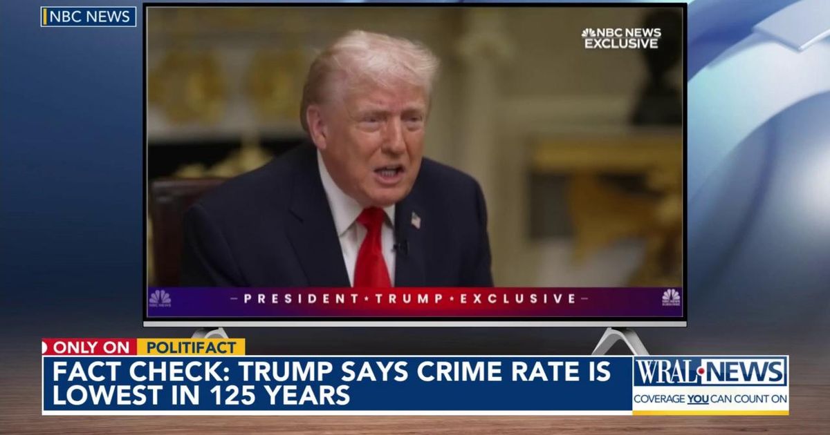 Fact check: Trump says the U.S. crime rate is at its lowest in 125 years