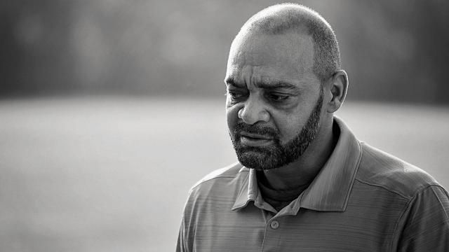 Tony Griggs at gravesite