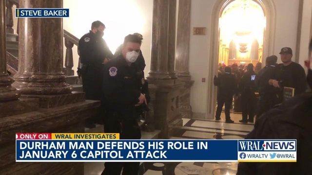 Only on WRAL: Durham man explains what he was doing with crowd inside US Capitol