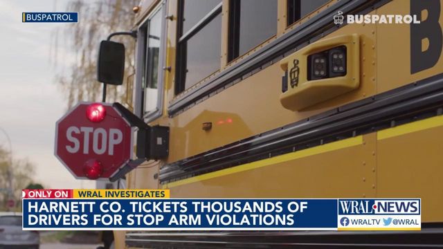 Harnett County tickets thousands of drivers for stop-arm violations
