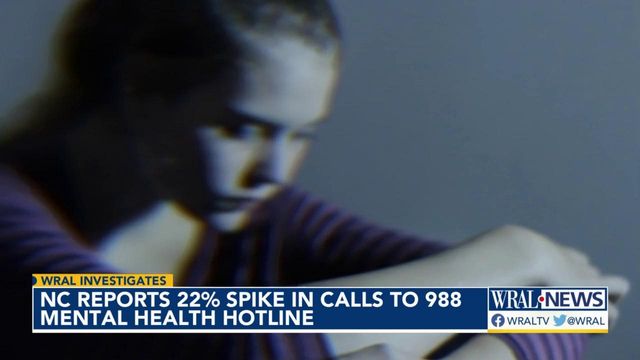 NC reports 22% spike in year-to-year calls to mental health hotline