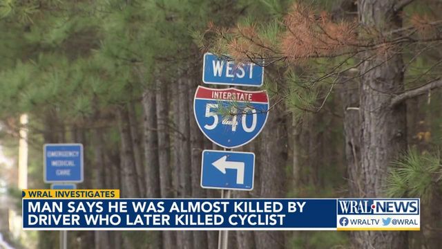 Man says he was almost killed by driver accused in cyclist's death