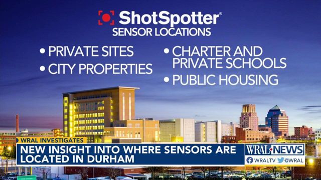 Emails explain where Durham's ShotSpotter sensors are located
