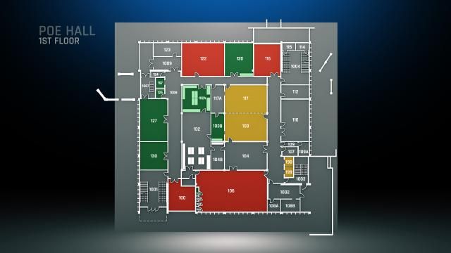 Poe Hall 1st Floor test results