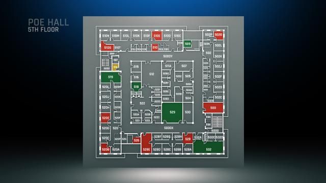 Poe Hall 5th floor test results