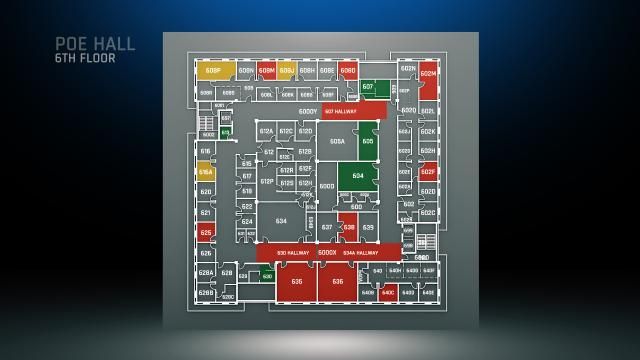 Poe Hall 6th floor test results