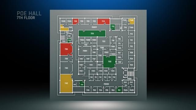 Poe Hall 7th floor test results