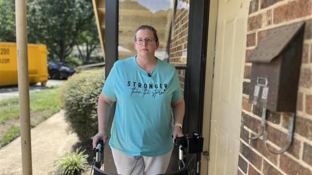 Camelot Village resident Heather Gibbs is among the people displaced by Tropical Storm Chantal.