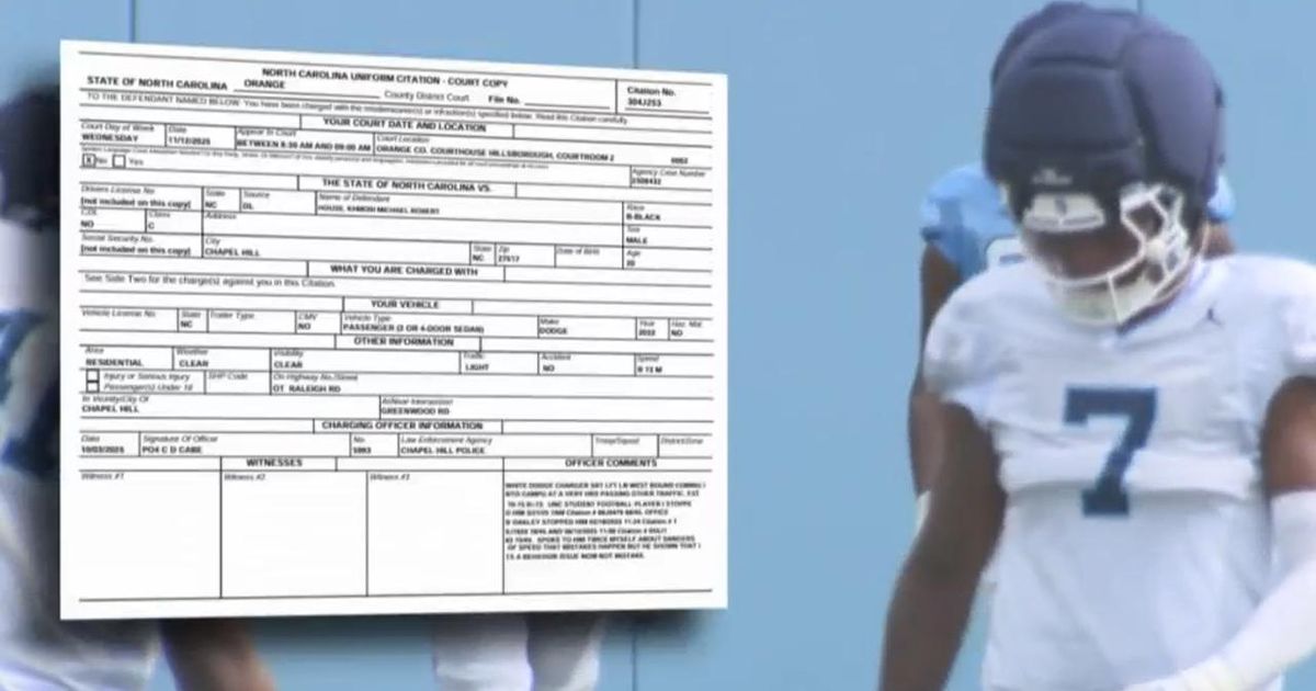 UNC football players piling up speeding and reckless driving charges :: WRAL.com