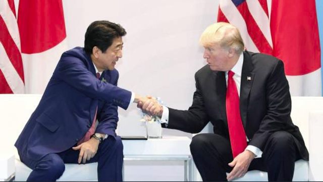 Trump, Japan PM talk 'grave' North Korea threat