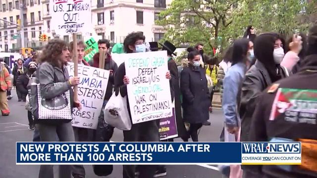 New protests at Columbia after more than 100 arrests 