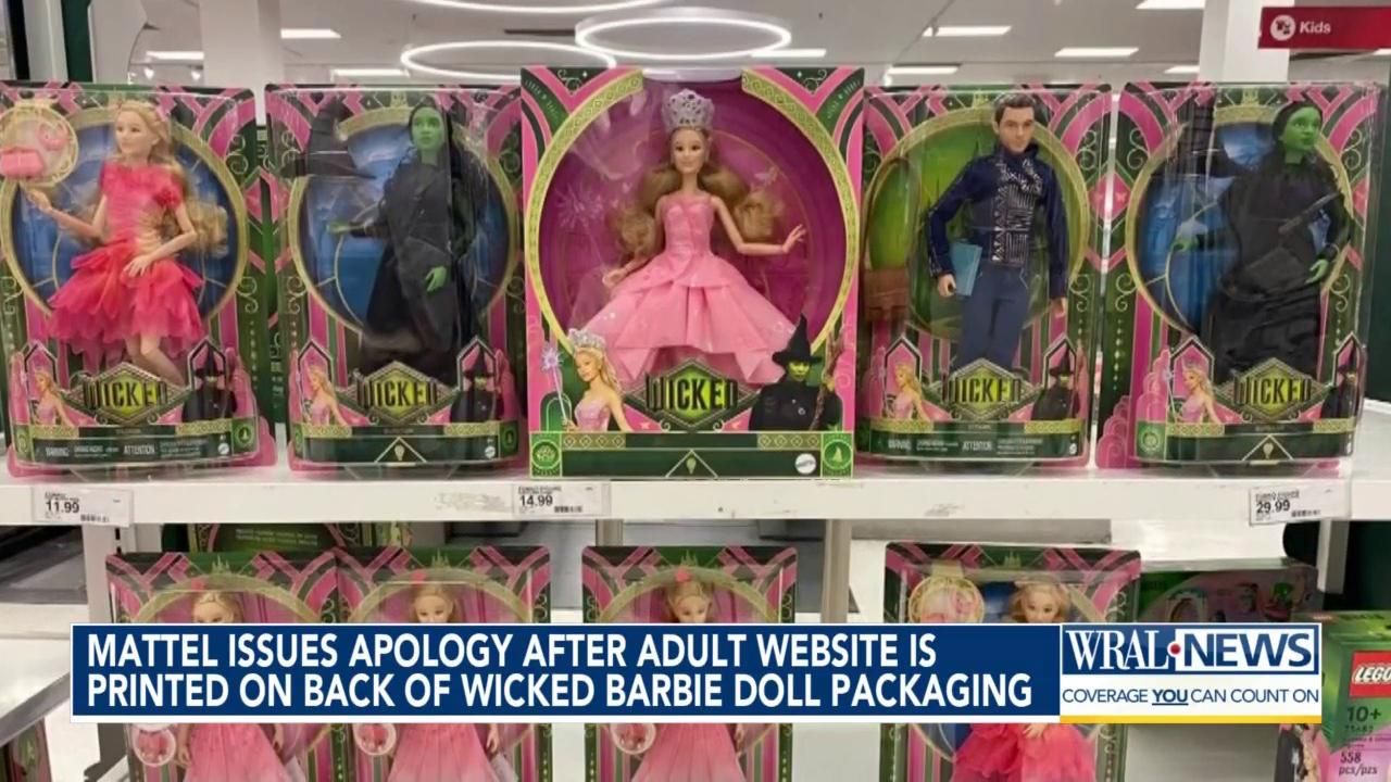 Mattel issues apology after adult website is printed on back of wicked barbie doll packaging