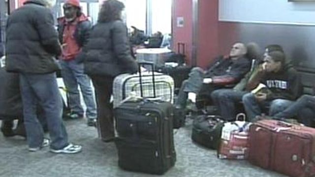 Winter Storm Pummels Northeast; Travelers Stuck at RDU