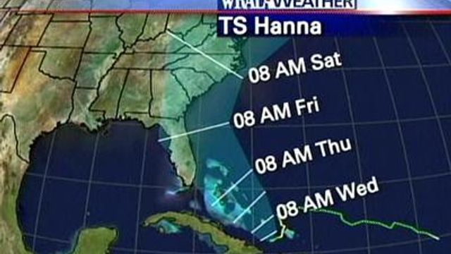 WRAL meteorologists discuss Hanna's path