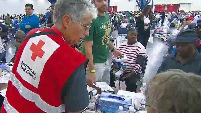 Shelters set up makeshift hospitals to help Harvey victims