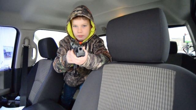 Boy stops carjacking with pellet gun