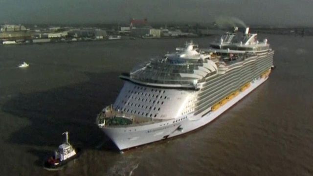 At 228,000 tons, world's largest cruise ship sets sail