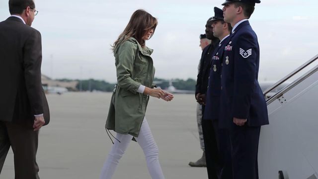 Melania Trump wears jacket reading ‘I really don’t care’ while visiting Texas