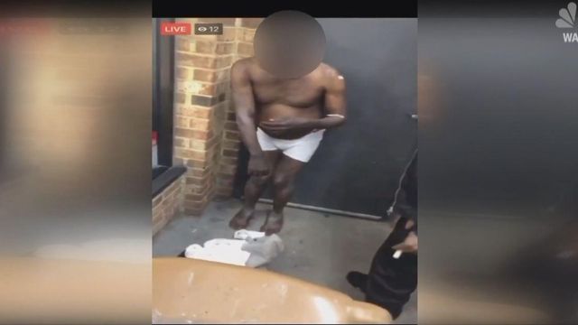 Caught on cam: Man forced to strip in freezing weather