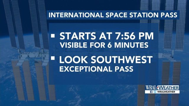 Triangle weather will be clear for unobstructed ISS viewing