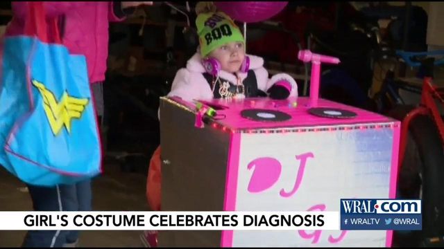 Six-year-old with Spina bifida looking sharp with Halloween costume