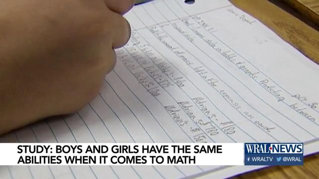 Study says boys and girls are equal when it comes to math