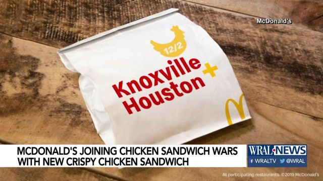 McDonald's to dive into fast food wars with new chicken sandwich