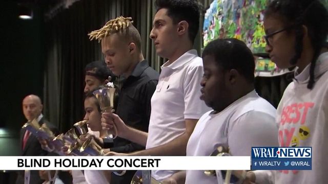 Winter performance of blind children puts everyone in holiday spirit