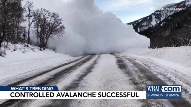 Utah officials set off controlled avalanche to stave off further problems
