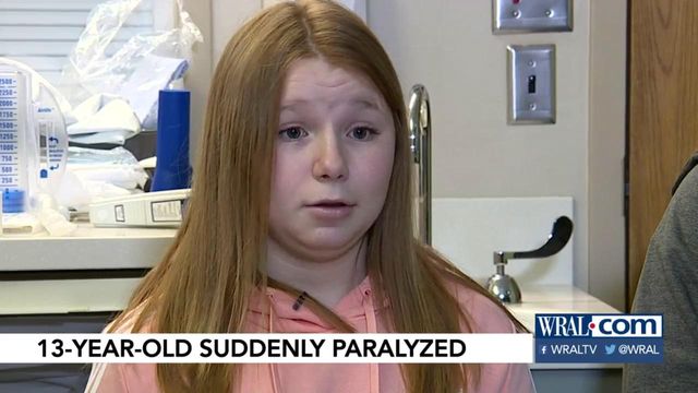 Doctors trying to help teen who is suddenly paralyzed