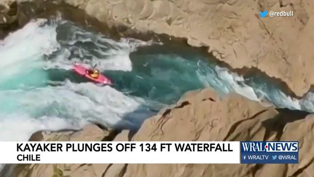 Tennessee kayaker successfully takes on 134-foot waterfall