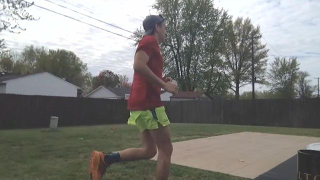 Going the distance: Man runs backyard marathon