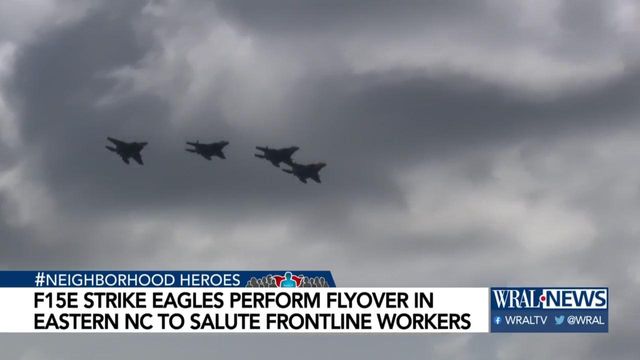 Seymour Johnson conducts low-altitude flyover to salute healthcare workers in ENC