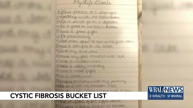 Woman with Cystic fibrosis works on bucket list of sister who died
