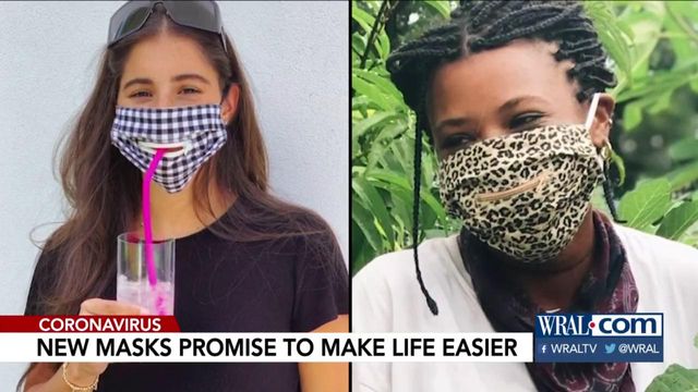 Texas company selling masks that make it easier to eat and drink