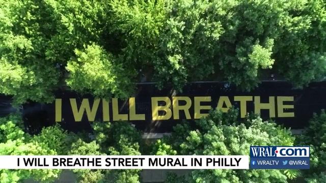 'I will breathe' mural pops up on Philadelphia road