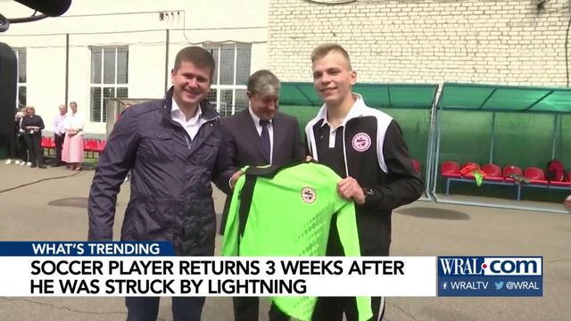 Russian teen survives after being struck by lightning during soccer practice