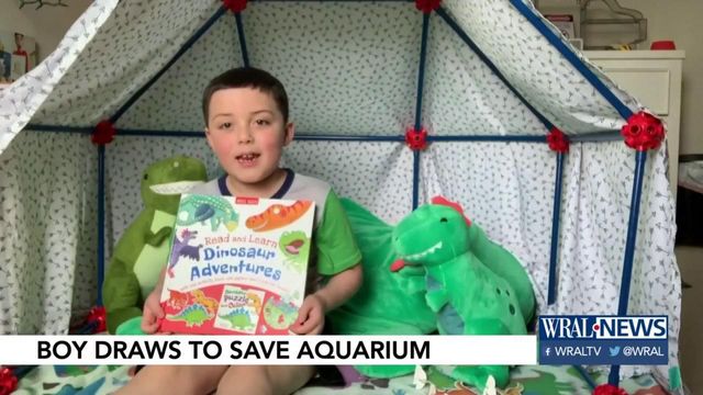 6-year-old boy uses artistic talents to help save Alaska aquarium